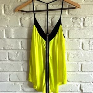 Neon Yellow Zip Top